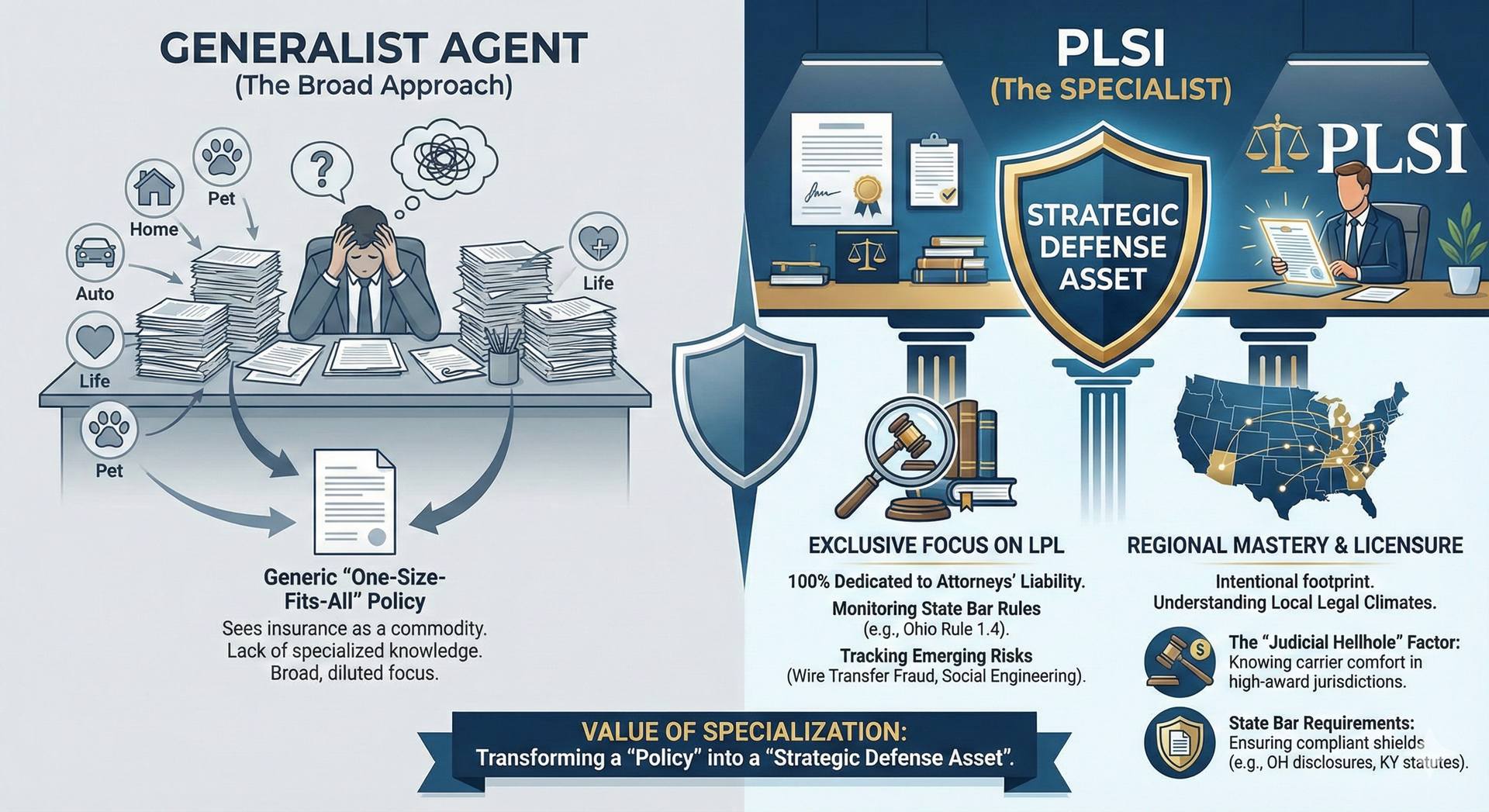 Benefits of going with a Specialist for your Attorneys Liability Insurance