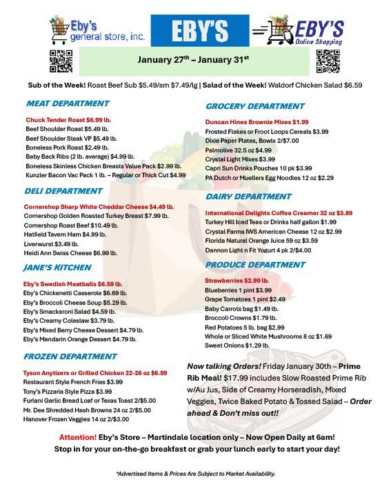 Weekly Grocery Savings Flyer