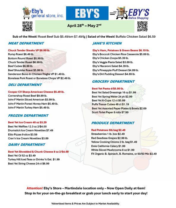 Weekly Grocery Savings Flyer