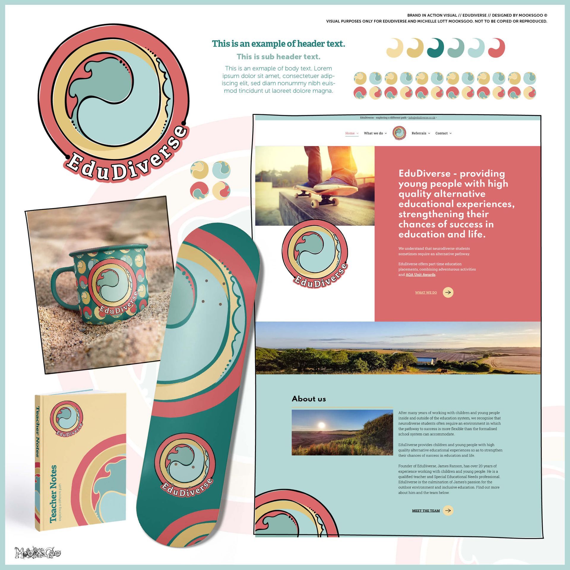 EduDiverse branding and visual identity designed by MooksGoo
