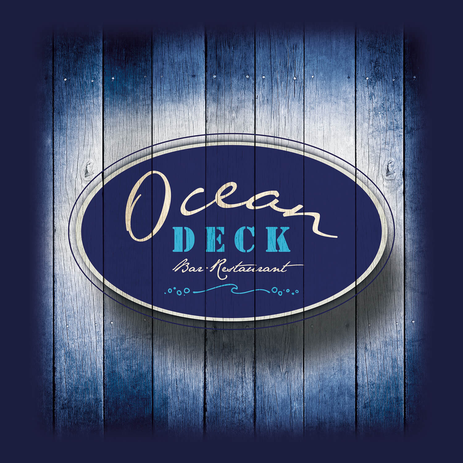 The Ocean Deck logo on the Isle of Wight, designed by MooksGoo