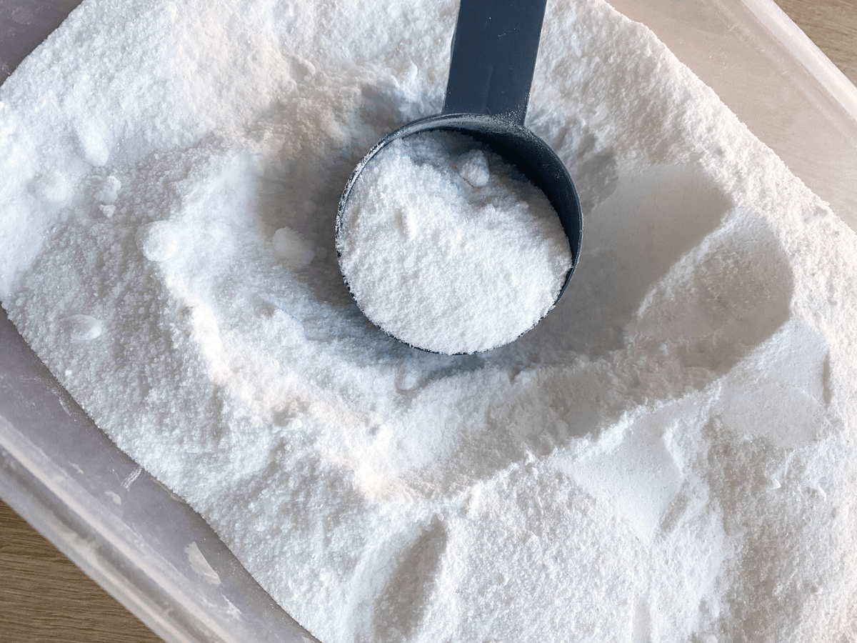 non-toxic washing powder visual, with the recipe from MooksGoo