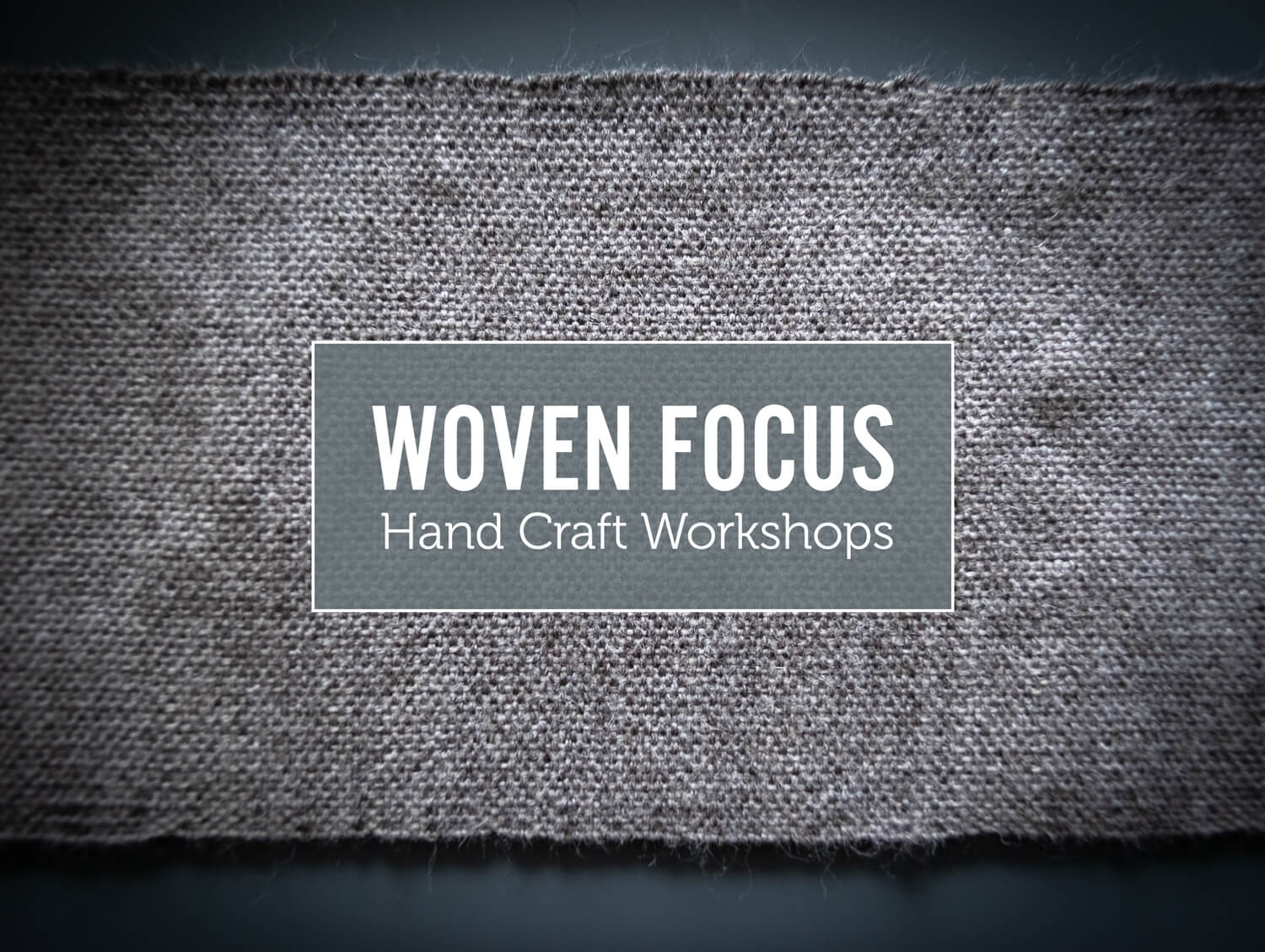Woven Focus logo on hand woven materials found on the Isle of Wight