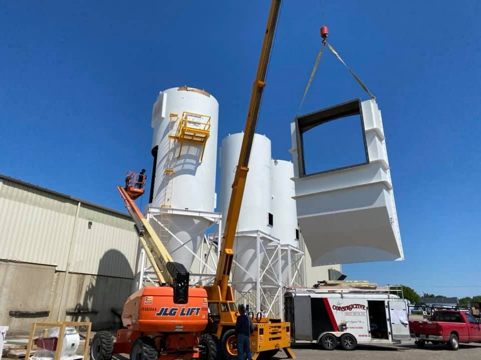 Assembling Dust Collection System — Allendale, MI — Constructive Sheet Metal Inc.