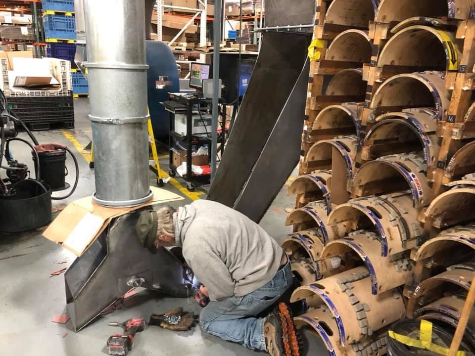 Custom Fabrication In Progress — Allendale, MI — Constructive Sheet Metal Inc.