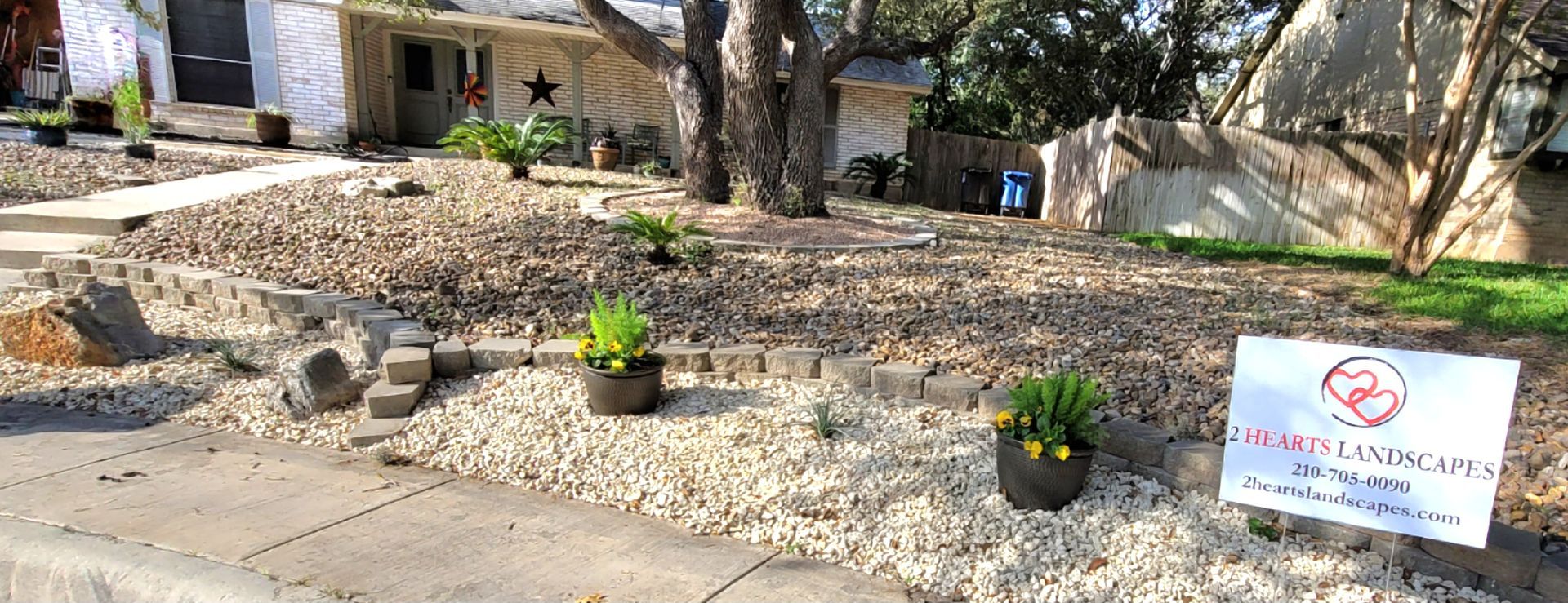 Front of the house with plant
