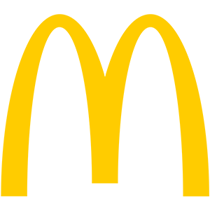 A yellow mcdonald 's logo on a white background