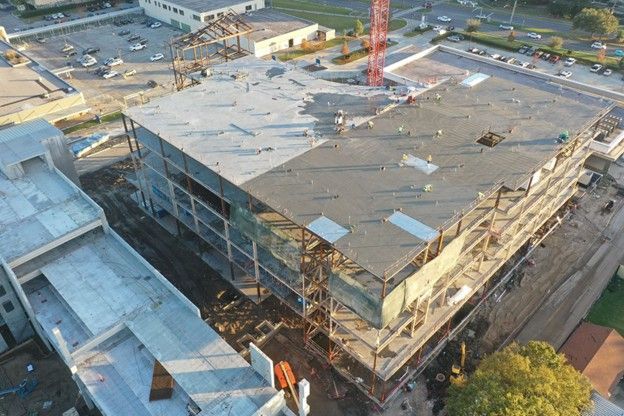 Drone image of Dhonore construction project