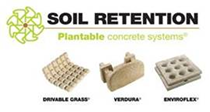 A logo for soil retention plantsable concrete systems