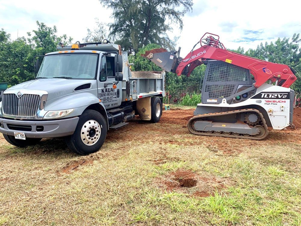 loading a dump truck for hauling