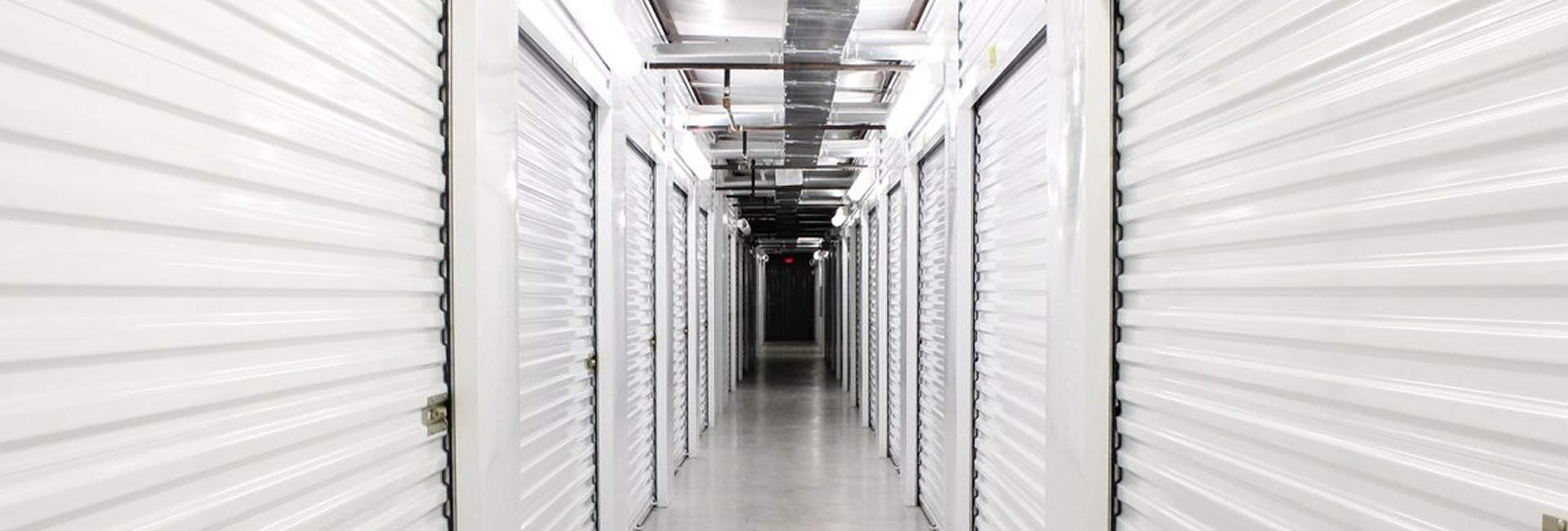 hallway of storage units