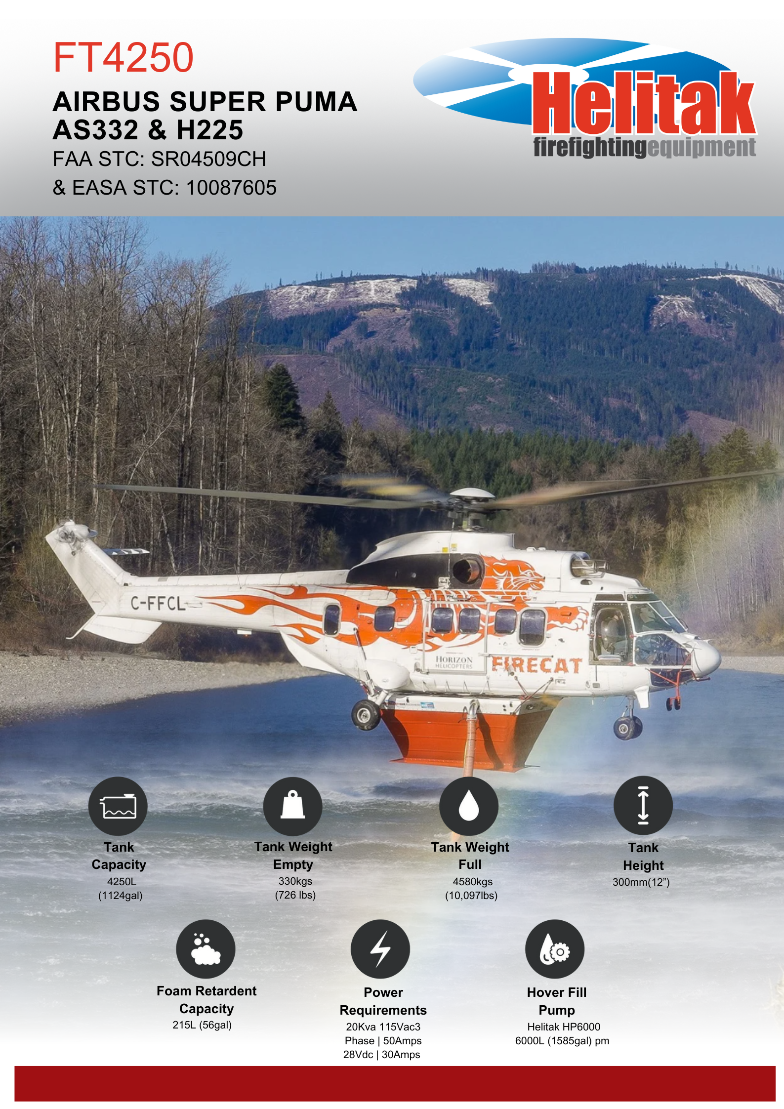 Helitak FT4250 Helicopter Fire Fighting Tank brochure