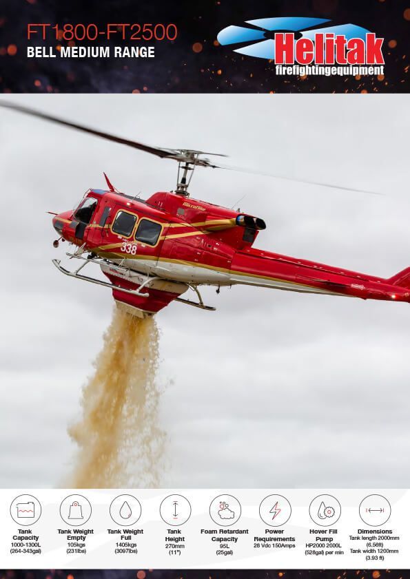 Helitak FT1800 - FT2500 Helicopter Fire Fighting Tank brochure