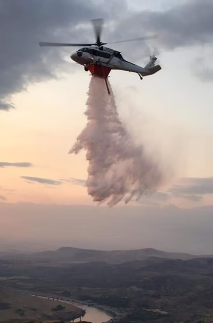 heli water drop