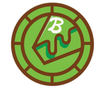 Green and brown logo with a "B" on a map-like design inside a circle.