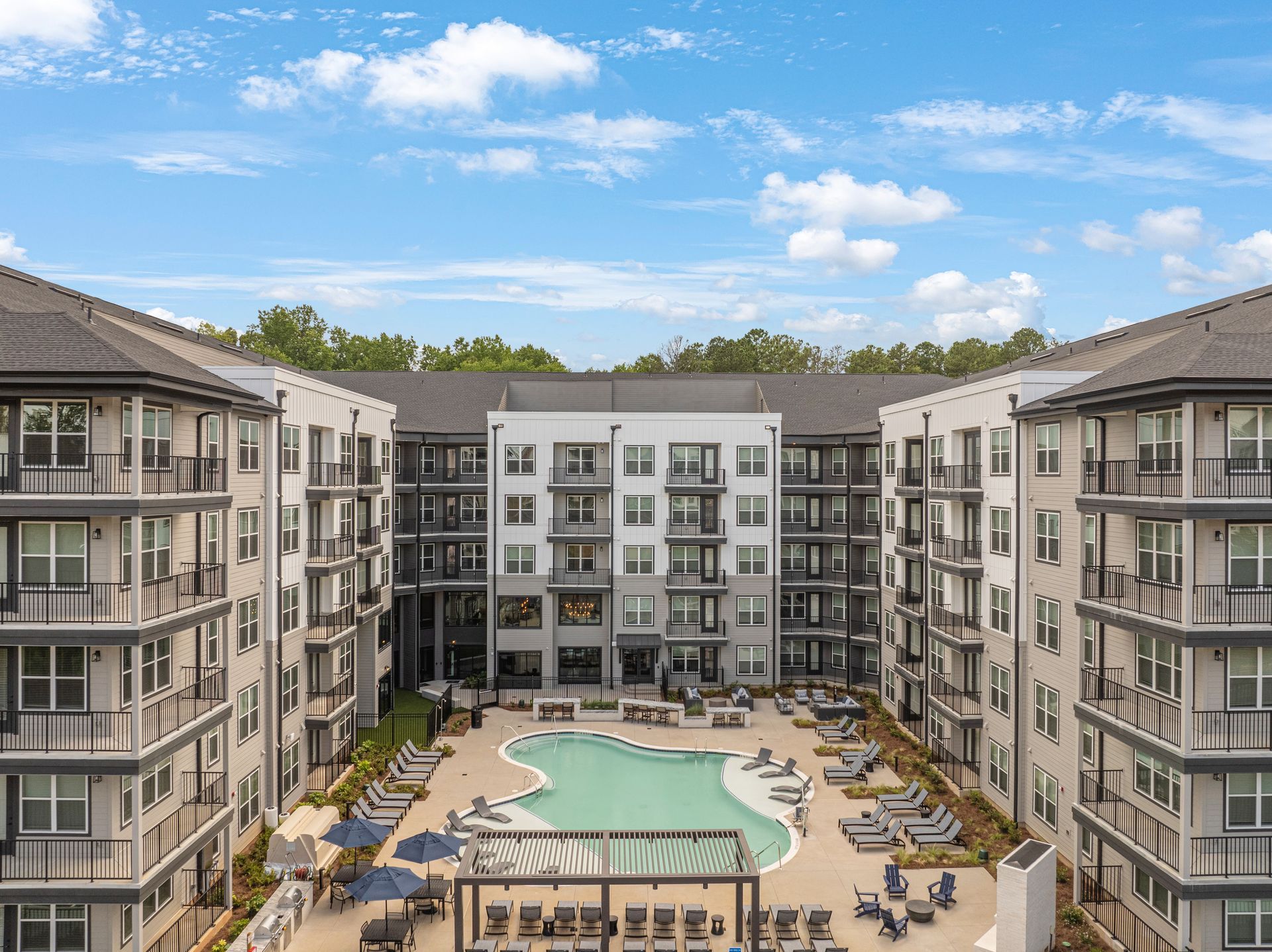 Aerial view at Conclave Sugar Hill. 