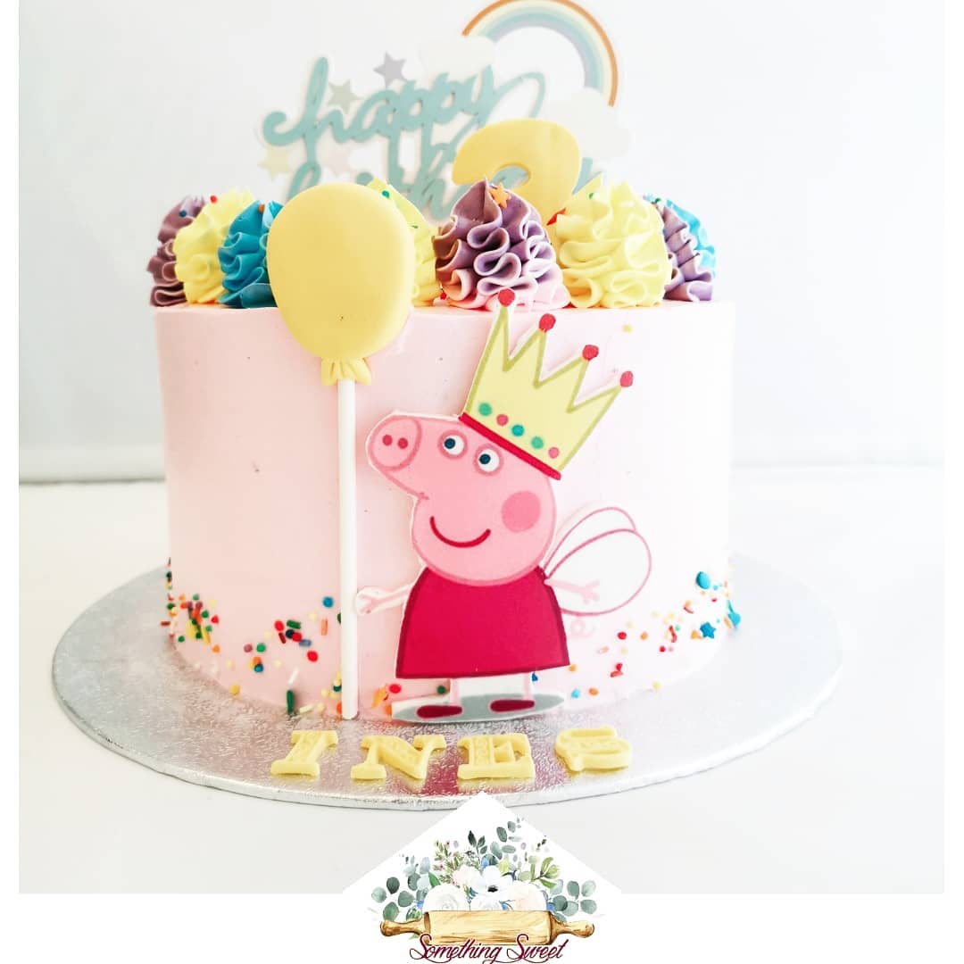 peppa pig, something sweet, alexandra buvalko, taart op maat, custom cake, gepersonaliseerde taart