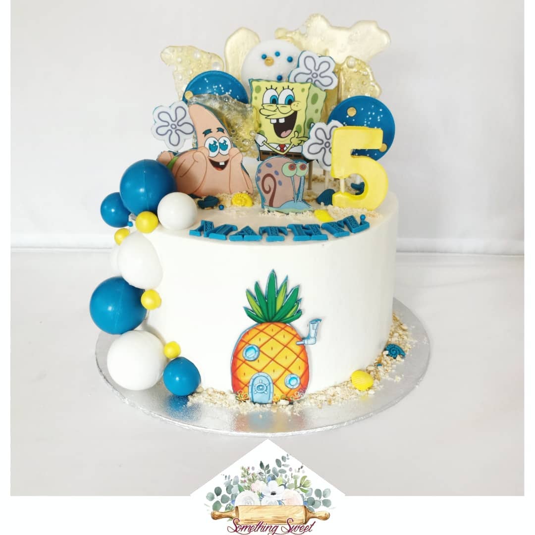 sponge bob cake, something sweet, alexandra buvalko