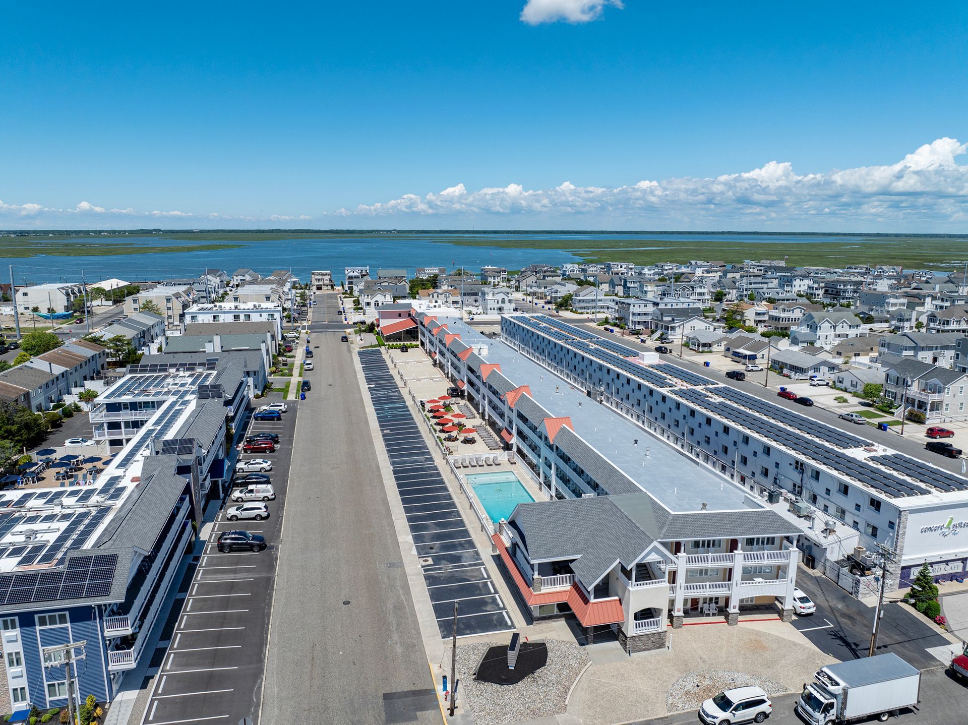 aerial image of hotel