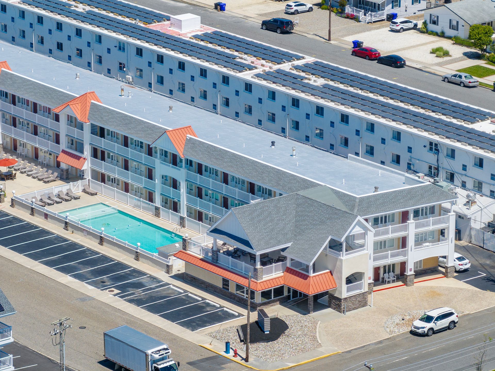 aerial image of hotel