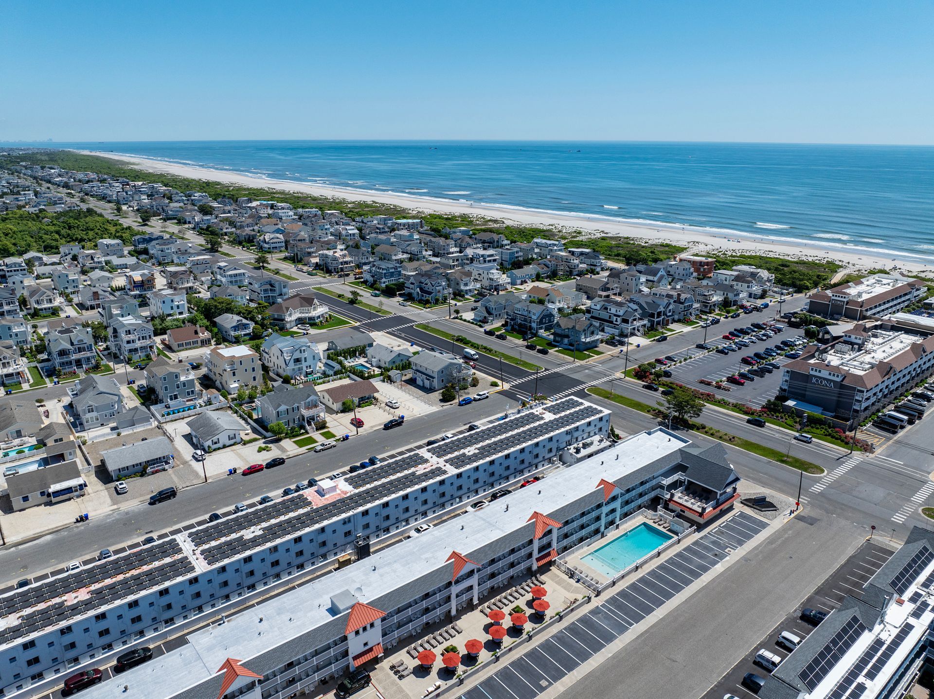 aerial image of hotel