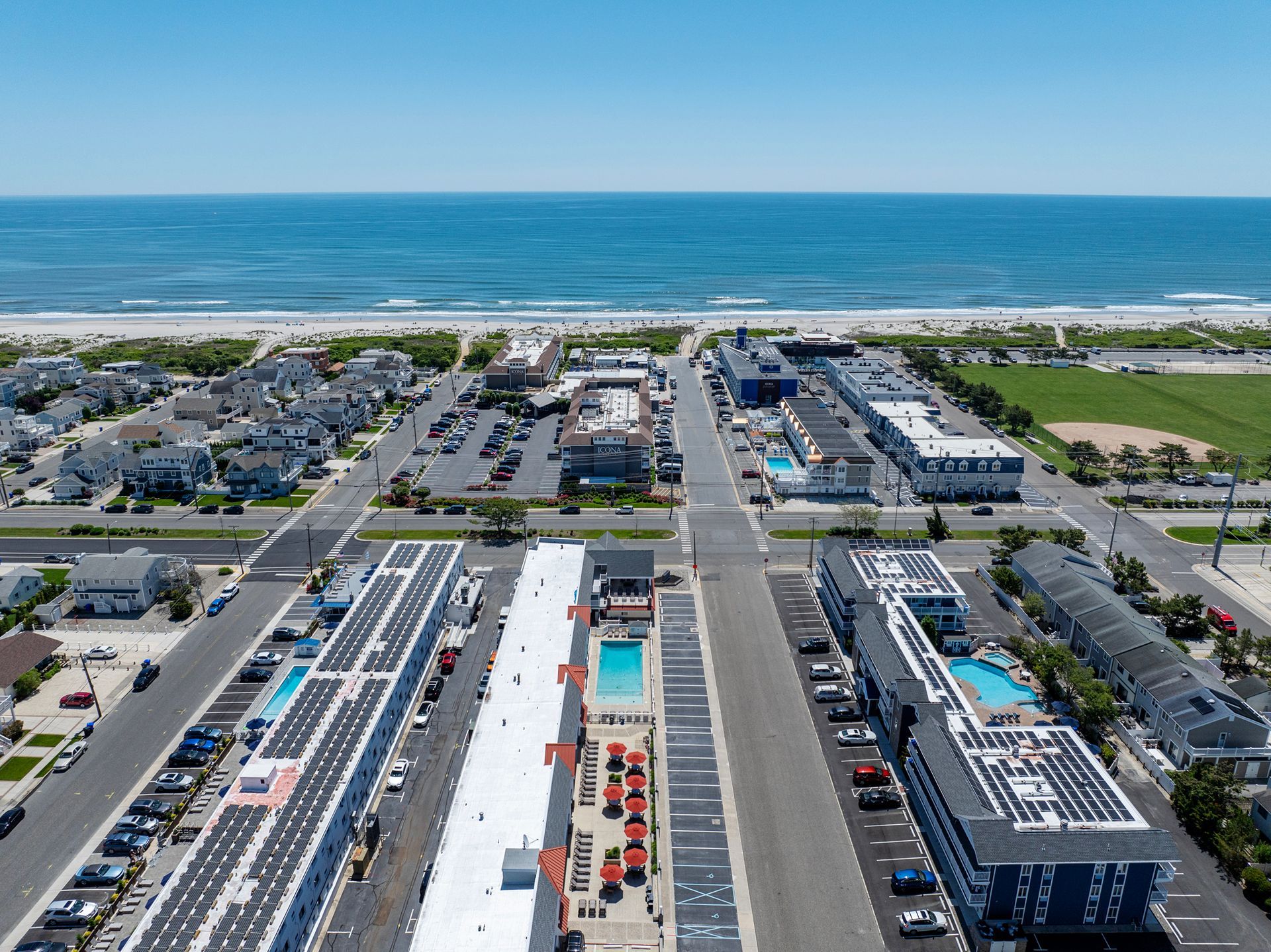 aerial image of hotel