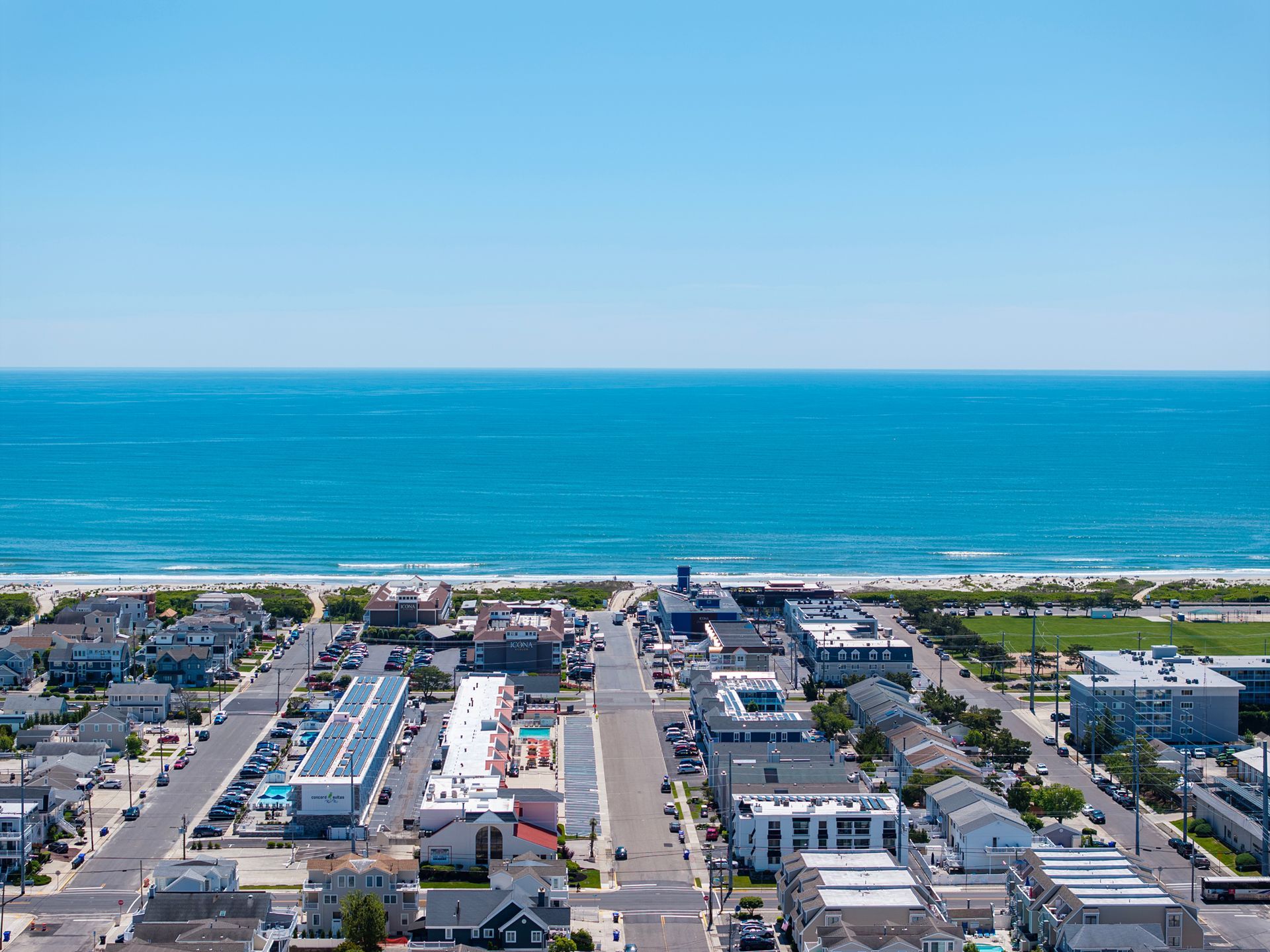 aerial image of hotel