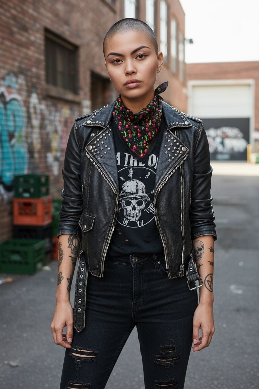 Pañuelo negro con cerezas rojas, corazones y estrellas sobre fondo rosa.