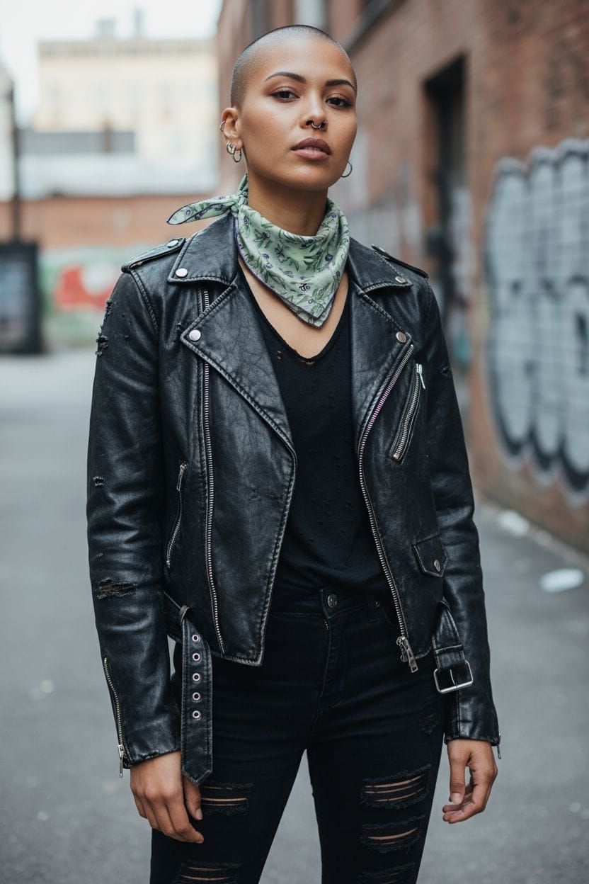 Pañuelo verde claro con estampado de ramas de olivo sobre fondo rosa.