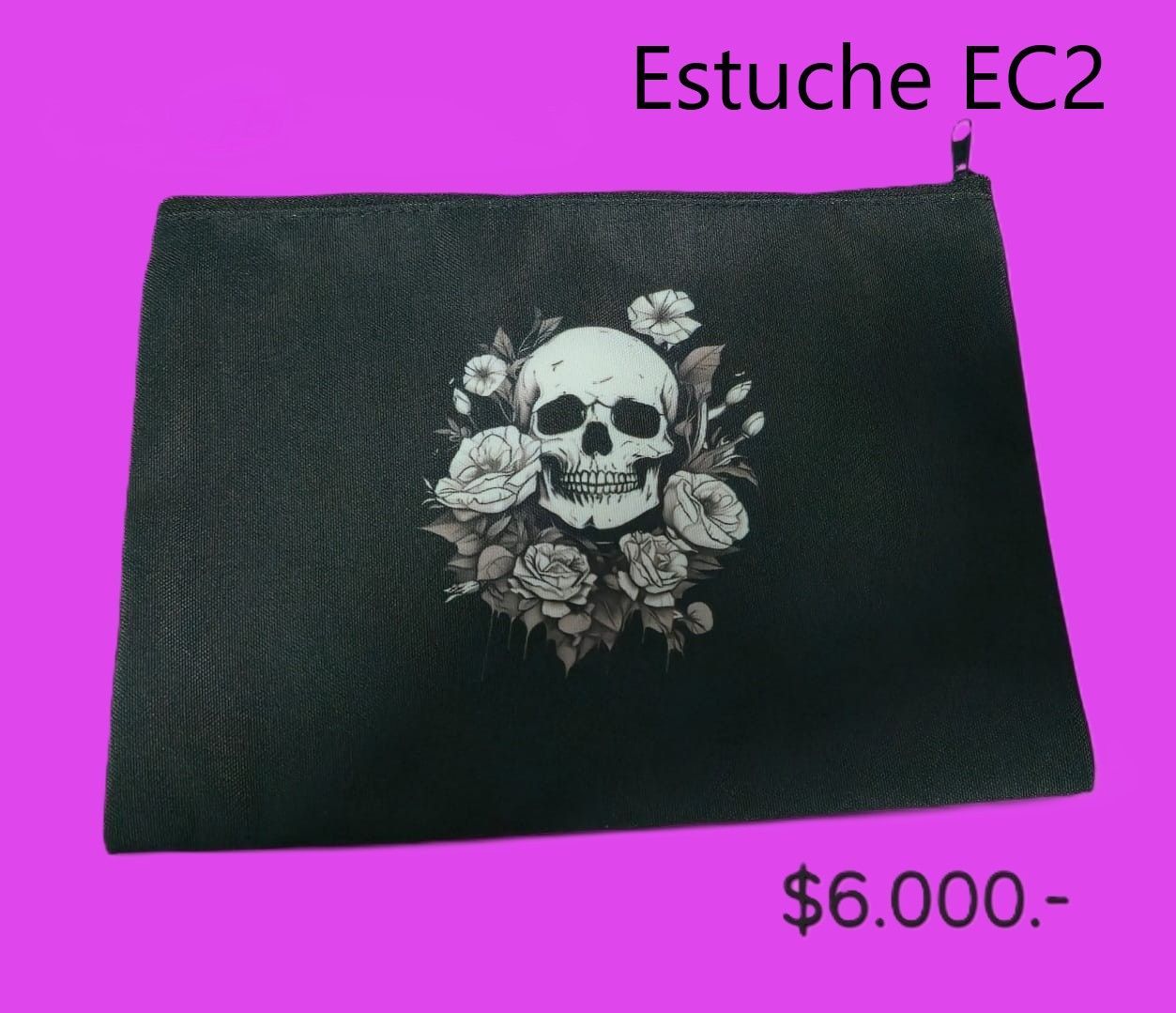 Estuches de calaveras y rosas
