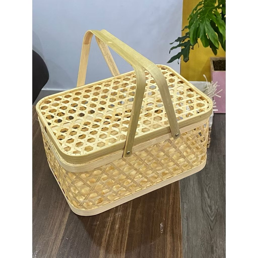 Handwoven Rectangle Picnic Baskets