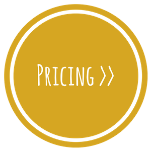 Gold circular “Pricing” button with double chevrons on white background