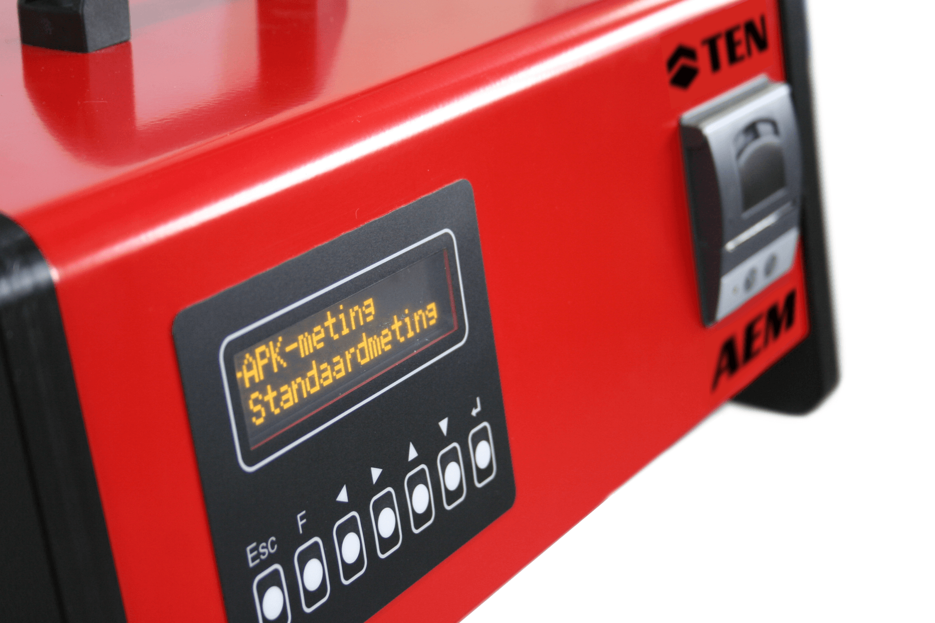 Schuine TEN AEM Deeltjesteller, Rode deeltjesteller, APK-meting, TEN AEM