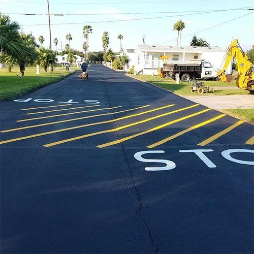 Parking Space With Stop Sign — Mercedes, TX — Bernal Paving