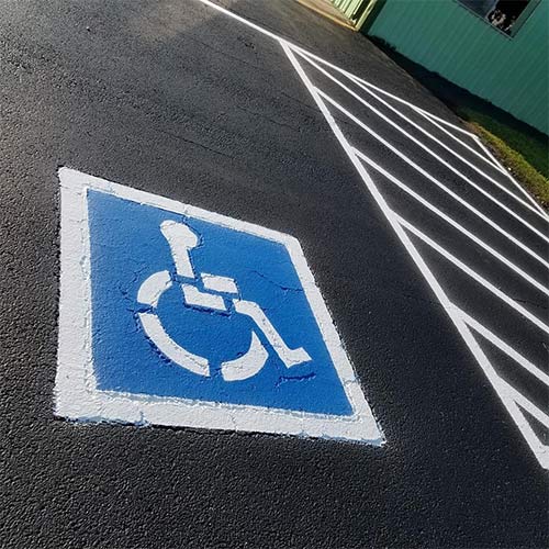 International Symbol of Access on Road — Mercedes, TX — Bernal Paving