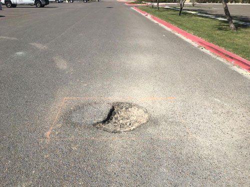 Pot Hole On The Road — Mercedes, TX — Bernal Paving