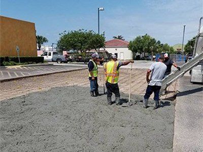Workers Constructing the Road — Mercedes, TX — Bernal Paving