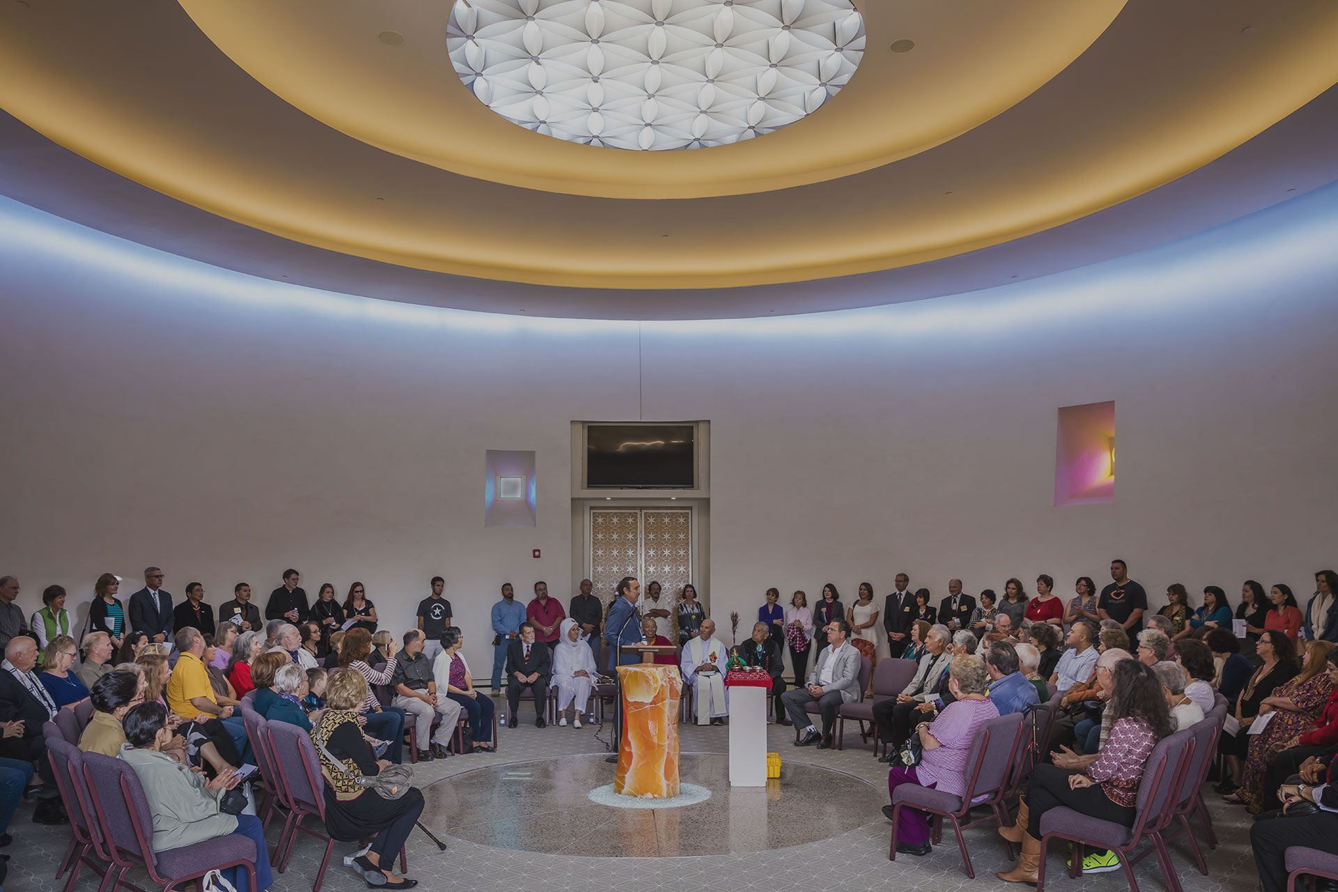 The Chapel of Light is a unique sacred space and venue for life celebrations, gatherings, memorial and funeral services that embodies both the unique architectural and spiritual cultural diversity of Santa Fe.