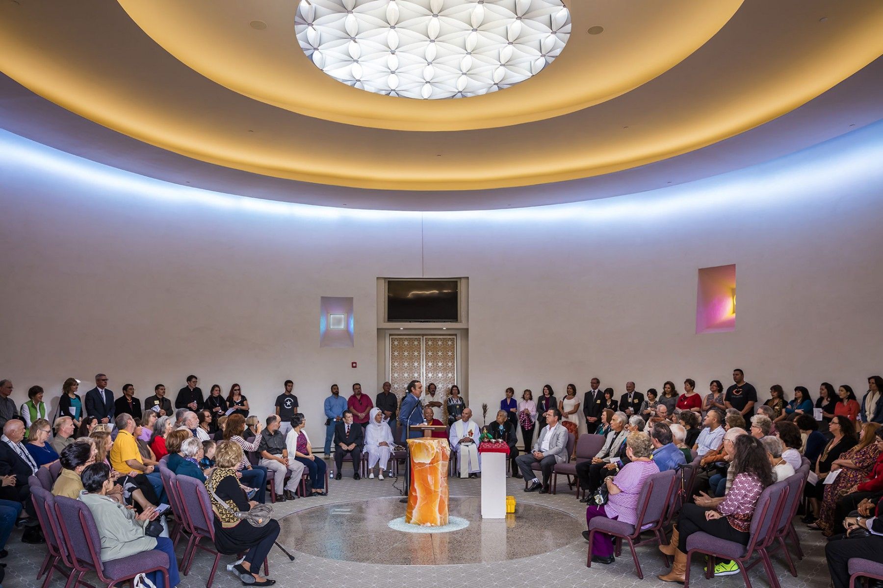 The Chapel of Light is a unique sacred space and venue for life celebrations, gatherings, memorial and funeral services that embodies both the unique architectural and spiritual cultural diversity of Santa Fe.