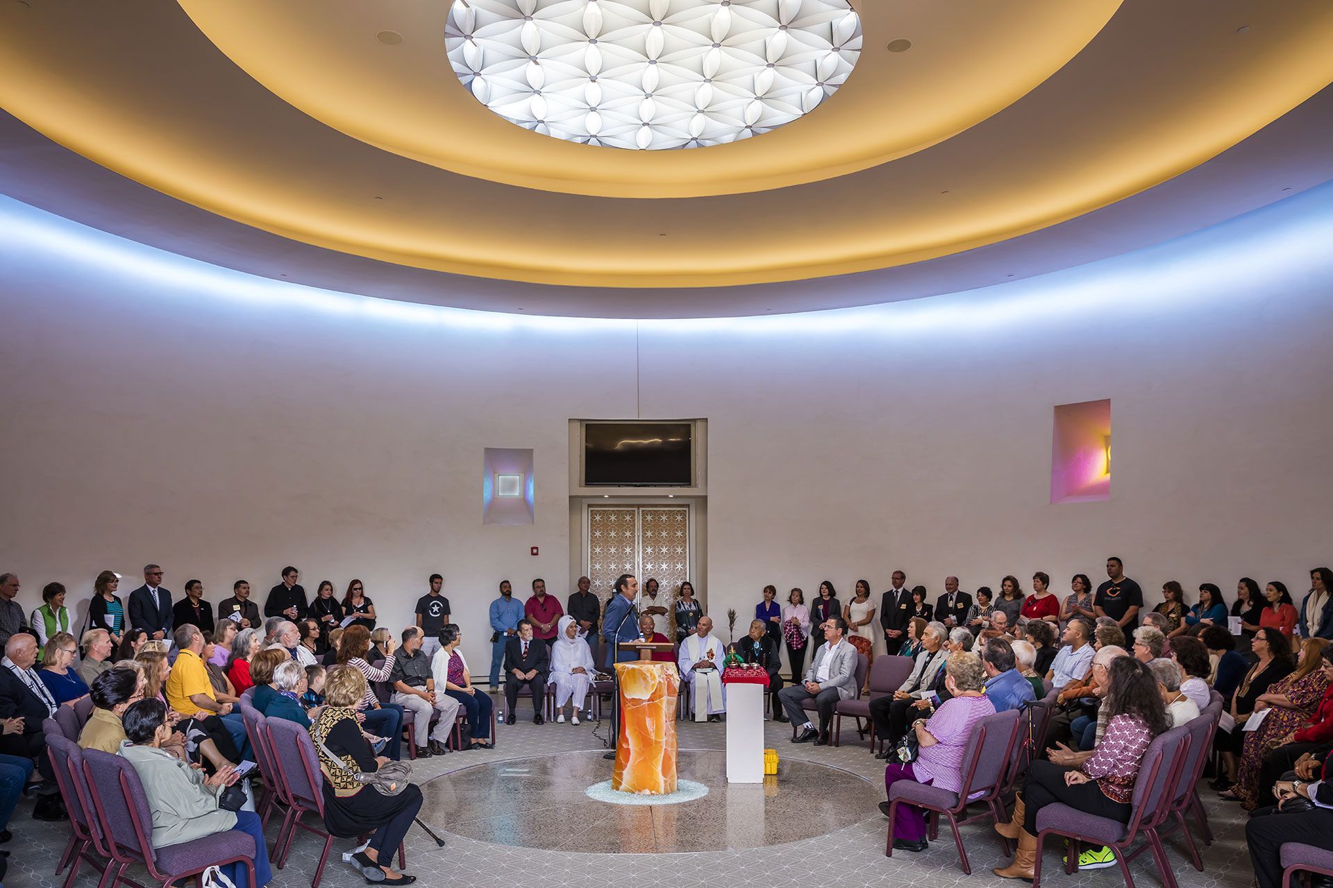 The Chapel of Light is a unique sacred space and venue for life celebrations, gatherings, memorial and funeral services that embodies both the unique architectural and spiritual cultural diversity of Santa Fe.