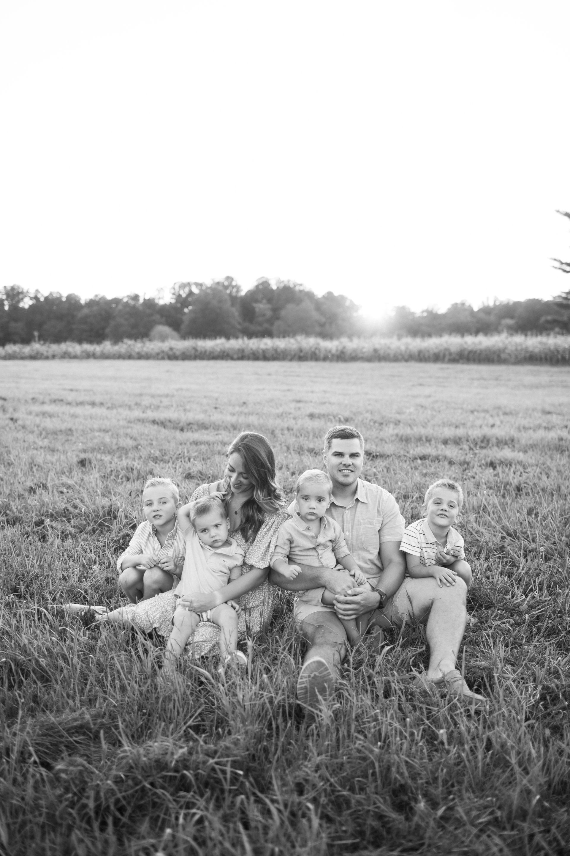 Black and White Family Portraits, Stylish Family Photography, Renata L. Janes Photographer