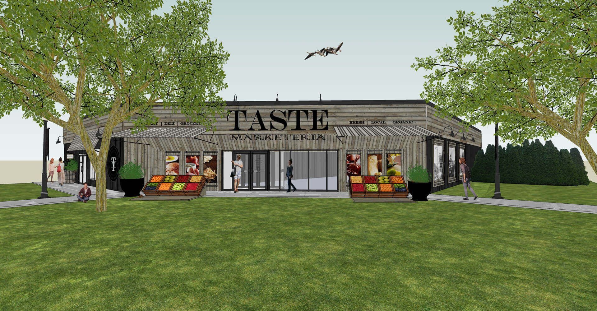 An artist 's impression of a restaurant called taste