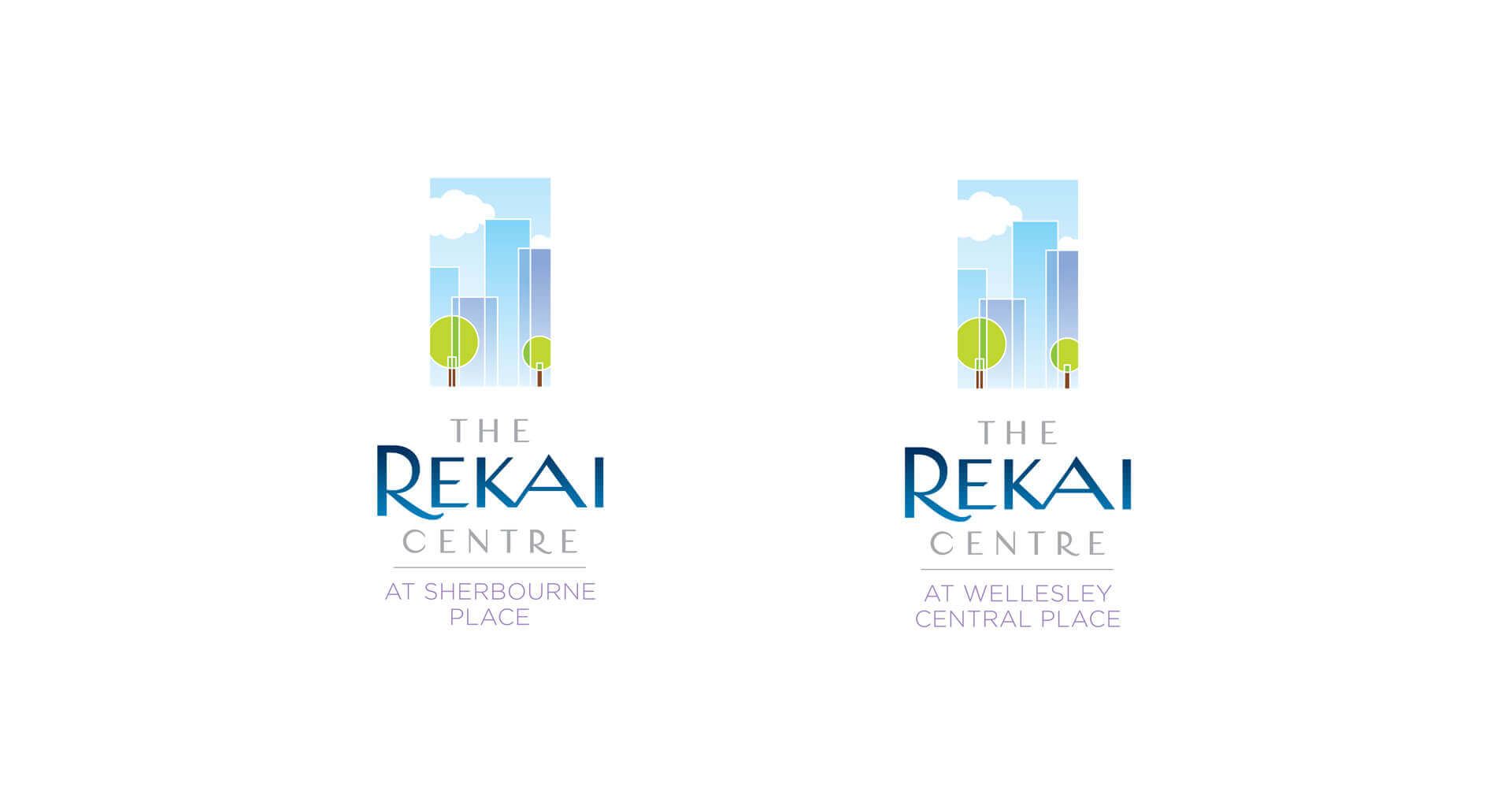 Two logos for the rekai centre on a white background.