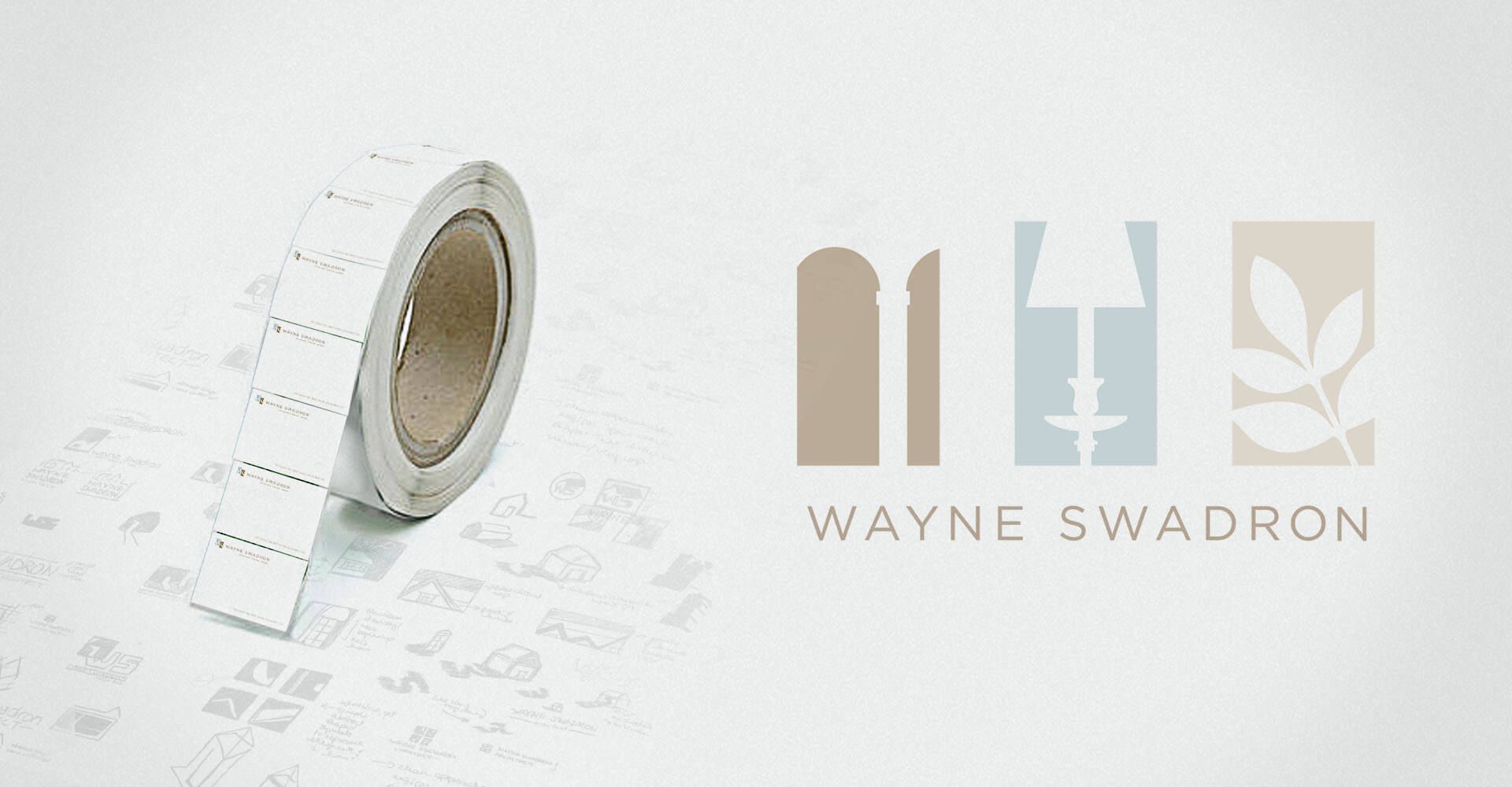 A roll of paper with a wayne swadron logo on it