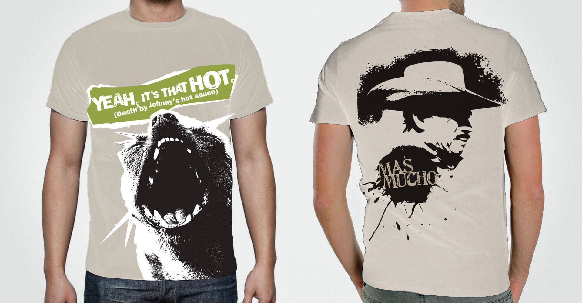 A man is wearing a t-shirt that says yeah it 's that hot