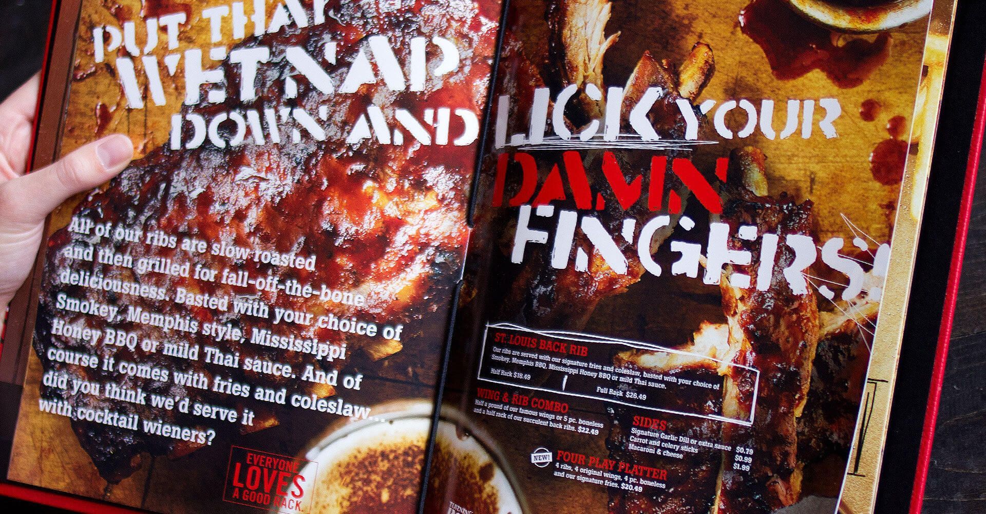 a menu
