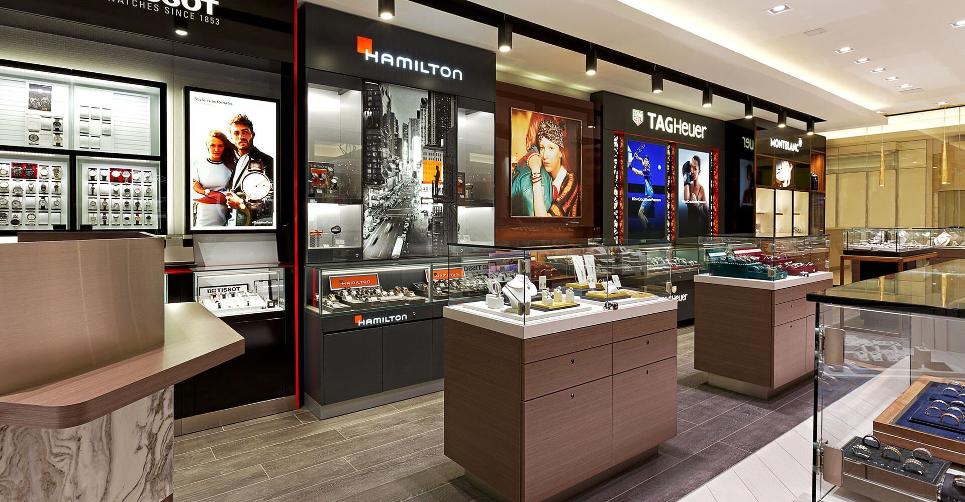 An artist 's impression of a watch store.