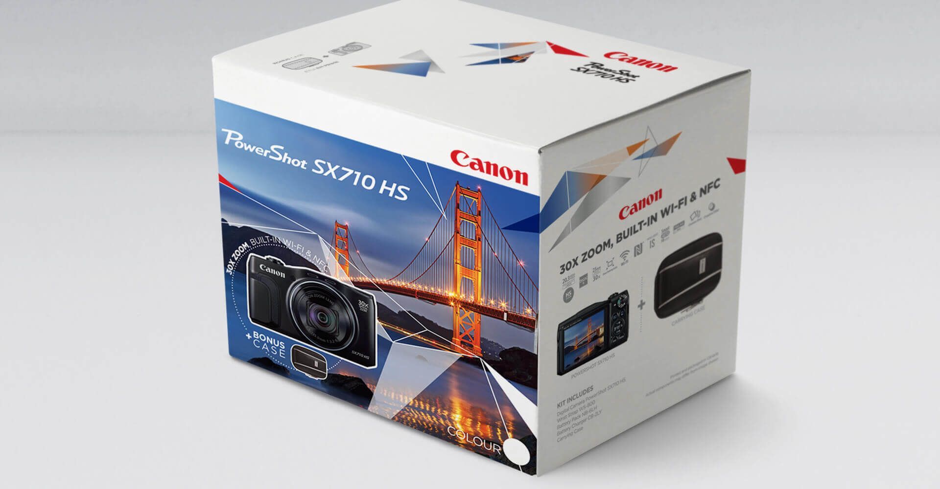 A box with a picture of the golden gate bridge on it