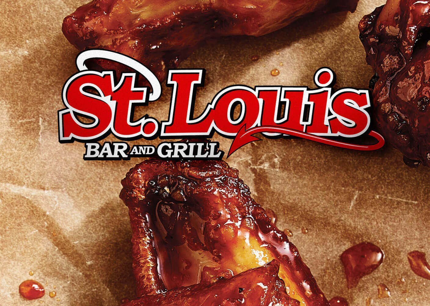 A poster for st. louis bar and grill