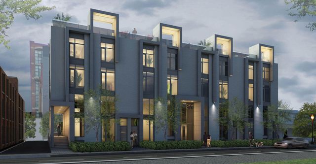 An artist 's impression of a building with a lot of windows.